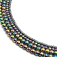 JM Design Rainbow Hematite Smooth Round Size 4mm 15.5" Strand (4mm)