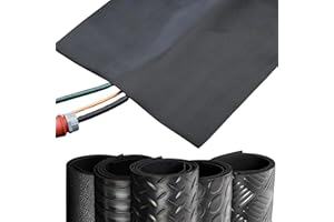 Etm - Kabelschutzmatte 3 mm, Kabelmatte, Kabelschutzmatte Outdoor kabelmatten Gummi (Feinriefenmatte 50cm, 2 Meter)