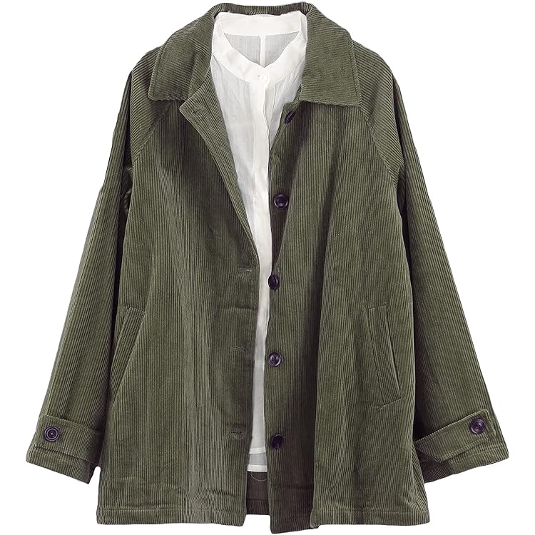 Cordjacke Damen Winter – Elegante Lang Kapuzenjacke Mit Knöpfen, Warm & Winddicht