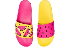 Dedoles Badeschuhe & Hausschuhe Damen Herren & Kinder Badesandalen lustige Designs Bücher Kaffee Party Pizza Fuchs Bär Lama Wolken Geschenk