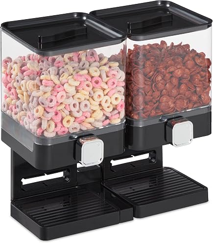 Dispenser Di Cereali Per Alimenti Secchi A Parete Serbatoio Di Stoccaggio Sigillato Per Cereali Design Ermetico E Trasparente Multiuso Per Contenore Da Cucina - 3