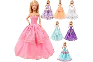 Miunana 5 Pcs Moda Premium Fatto a Mano Morbido Matrimonio Abiti Vestiti Per La Festa Per 11.5 Pollici / 28 - 30 CM Bambola Per Regalo