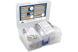 DIYoung 1390 PZ kit di Componenti Elettronici, inclusi Diodi LED, Resistenze a Strati Metallici, Alloggiamenti per Condensatori Elettrolitici, Diodi, Condensatori Ceramici, Transistor