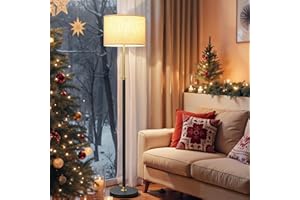 VASAGLE Lampadaire, Lampe sur Pied, Hauteur Réglable de 140 à 170 cm, Style Moderne, Interrupteur à Pied, Abat-Jour en Tissu, Douille E27, Doré et Noir LFL002B02