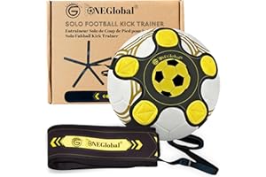 ONEGlobal Football Kick Trainer for Practice | Upgraded Materials with Reinforced Waist Belt, 2m Elastic Cord & Unbreakable Steel Buckle | Perfect Football Gifts for Boys, Men & Girls