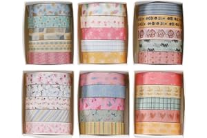 YUBX - Rollo de cinta adhesiva Washi (30 unidades), diseño creativo y fino, para arte, bricolaje, diario, planificador, álbumes de recortes, embalaje (kawaii One)
