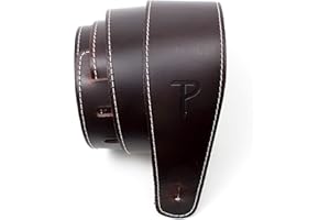 P PERRI'S LEATHERS LTD. Perri's Leathers Ltd. - Sangle de Guitare - Cuir de Baseball (série) - Ajustable - Pour Guitares Acoustiques/Basses/Électriques - Fabriquée au Canada