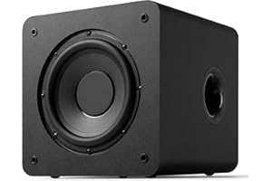 Audizio SW80D Caisson de Basses Actif Hi-FI 160W, Subwoofer 8" avec Réglage Crossover et Volume Indépendant, Idéal pour Home Cinema, Musique et Gaming