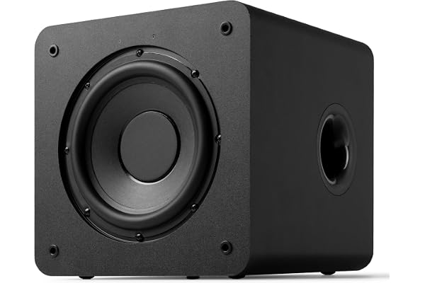 Audizio SW80D Caisson de Basses Actif Hi-FI 160W, Subwoofer 8" avec Réglage Crossover et Volume Indépendant, Idéal pour Home Cinema, Musique et Gaming