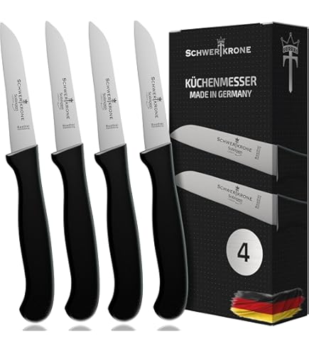 8-delige Steakmessenset Met Messenblok - Roestvrij Staal - Extra Scherp Recht Lemmet Damastpatroon Ergonomische Handvatten Met Visgraatpatroon 3