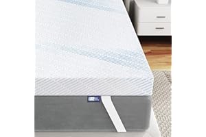 ‎BEDSTORY BedStory Gel Topper 120 x 200 cm 7.6 cm Height Mattress Topper Made of Gel Memory Foam, H2 and H3 Gel Foam Bamboo Topper with Breathable Cover for Caravan Sofa Bed Box Spring Bed White