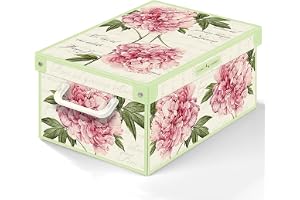 Lavatelli Peonie Pion Collection, förvaringslåda med lock, kartong, klädförvaring, rumsförvaring, skrivbord, förvaringskorg
