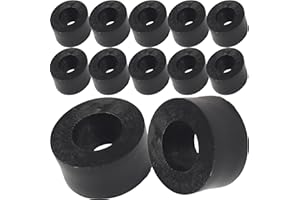 UNIVERSAL HARDWARE M4 x 10mm Black Nylon Spacers and Standoff Washers for M3, M4, M5, M6, M8 Screws, Lengths 3mm to 30mm (Pack of 12)