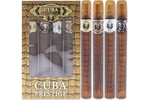 Cuba Cuba Prestige For Men 4 Pc Gift Set 1.17oz Classic EDT Spray, 1.17oz Black EDT Spray, 1.17oz Platinum EDT Spray, 1.17oz Legacy EDT Spray