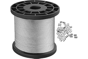 IDEAL SWAN 100m x 1,5 mm Cable Acero Inoxidable Cuerda Alambre para Colgar Fotos para Marco de Imagen Espejo Pintura Objetos Colgantes