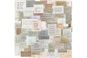 COMNICO 120pcs Non-repetitive Vintage Motivational Quote Stickers, Famous Words Inspirational Journal Stickers Retro Typewriter Style Scrapbook Supplies Kit for Planner Bullet Junk Journal Laptops