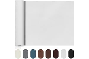 TOJUNE Patch de Réparation en Cuir, Autocollant Kit Auto-adhésif Rénovation pour Meubles de Canapés, Sièges de Voiture, Vestes (Blanc, 40 x 200 cm)