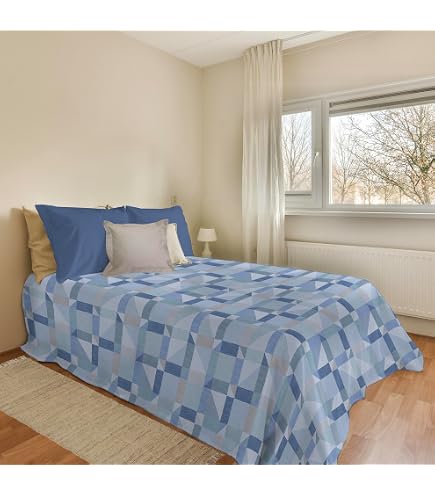 Set Copriletto Trapuntato Giapponese Con Fiori Di Ciliegio - 3 Pezzi, Misura 260x240 Cm, Poliestere Spazzolato, Per Letto Matrimoniale