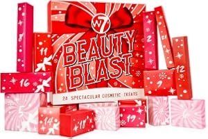 W7 Beauty Blast Tricks Adventskalender 2026-24 sminköverraskningar | 24 st kosmetika i full storlek mini en om dagen fram till jul, grymhetsfri skönhetsgåva för kvinnor