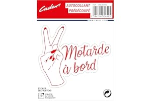 Cadox Ministicker - Motarde à Bord Rouge