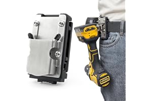 otuiaim Porta Attrezzi da Cintura - Supporto Clip-on in Acciaio Inossidabile 304, Cintura Porta per Utensili per Ganci, per Trapani Senza Fili, Avvitatori ad Impulsi, Chiodatrici, Metri a Nastro