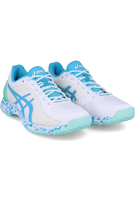 asics blue netball trainers