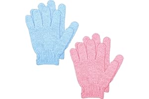 WLLHYF 2 Paar Peeling-Handschuhe, Badehandschuhe, doppelseitig, Dusche, Spa, Massagehandschuhe, Entferner, abgestorbene Haut, Scrubber, Peeling-Handschuhe, reinigt porentief für Körperduschschwamm