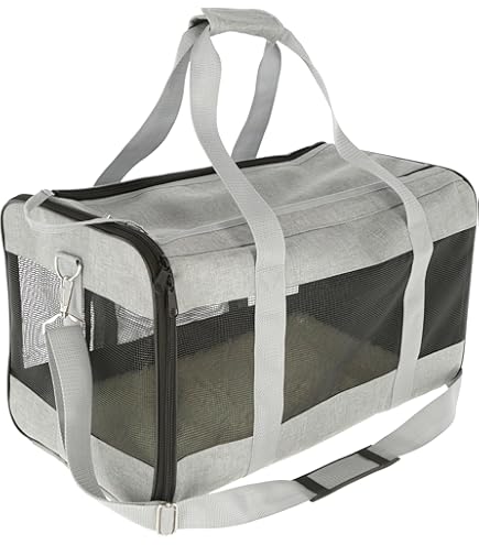 Borsa Trasporto Per Animali Kerbl Chiara - Per Cani E Gatti Piccoli, Con Guinzaglio Integrato, 40x20x21 Cm - Foto 3