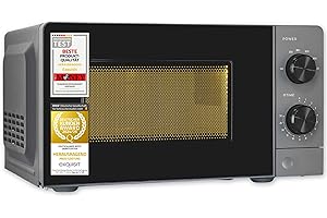 ‎EXQUISIT Exquisit Mikrowelle, 24,5 cm Drehteller, 20 Liter, 700 Watt, 5 Leistungsstufen, Timer, Auftaufunktion, klein, MW850-070 grau