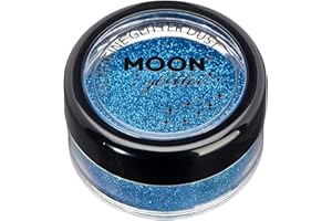 Polvere glitter finissimo classico della Moon Glitter – 100% Cosmetico per viso, corpo, unghie, capelli e labbra - 5gr - Blu