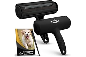 BIDOST Środek do usuwania sierści zwierząt i wałek wielokrotnego użytku do sierści zwierząt – idealny do usuwania sierści kotów i psów – cudowna szczotka do dywanów, sof, drapaków i łóżka, kolor