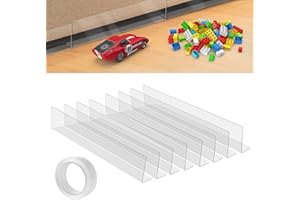FNG8 Paracolpi Barriera Letto per Giocattoli [Confezione da 8] - Blocca sotto Divano Trasparenti Adesivi Anche per Letto, Divano, Armadio, Comò, Cucina - Barriera Divano Anti Polvere e Animali
