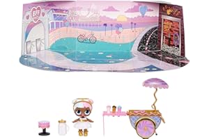 L.O.L. SURPRISE! LOL Surprise Furniture, Con Bambola Sugar e 10+ sorprese, Set da gioco pieghevole per bambole in miniatura, Compatibile con casa OMG, Serie 4, Bambole da collezione adatte dai 3 anni in su.