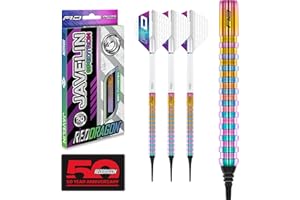 RED DRAGON Javelin Series Premium Tungstène Jeu de fléchettes Softip avec ailettes et tiges