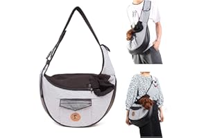 PETCUTE Bolsa de Transporte para Perros y Gatos Bolso para Mascotas Bolsa Bandolera Transportador de Perros pequeño