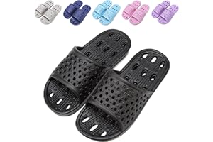 YoveGxlthrea Badeschuhe Damen Herren Hausschuhe Slippers Sommer Slide Pantoletten Badelatschen Strand Badezimmer Rutschfest Badeschlappen EU 36-46