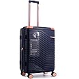 Reflection Saphir Premium Quality ABS Suitcase, Lightweight Hardshell, Metalic Corner, Vertical Series Travel Luggage Trolley with 4 Spinner Wheels and TSA Lock (24-Inch / 61-CM, NAVY)