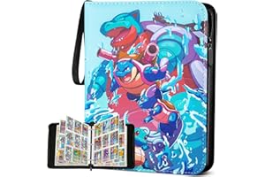 FUXGAOZH Classeur Carte,Capacité de 50 pages de 900 Cartes, Porte Cartes,Organisateur de Cartes,Porte Cartes en cuir Imperméable Fermeture éclair, un cadeau les garçons et les filles (G900)