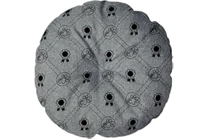 DAMIAN-WIKLINA Dog Cushion - Cat Cushion - Round Size Diameter 60 cm Light Grey Colour - Dog Bed - Cat Bed - Cat Mat - Mattress for Dogs or Cats - Washable - Ideal for Transport Baskets or Pet Bed