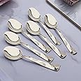 Parage 6 Pieces Stainless Steel Tea Spoons,14 cm Long, Premium Spoons Set for Home & Kitchen, Luxury Dinning Tableware Cutlery Set Gift for House Warming,6 Small Spoon, Silver Moonpress Design