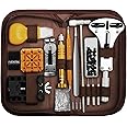 Eventronic Watch Tool Set, Watch Repair Kit, Professional Spring Bar Tool Set, Watch Repair Watchmaker Tool Bag, Watch Band Link Pin Tool Set with Carrying Case (Brown)