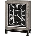 Howard Miller 635189 635-189 Merrick Mantle Glass, Wood, Metal Clock -Grey, Height 31 cm, Width 23 cm, Depth 10 cm