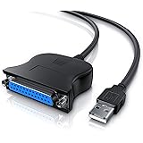 CSL - USB auf Parallel Adapter LPT 25pol. - Druckerkabel Adapterkabel - Plug and Play