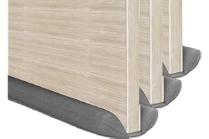 3 x MOXVIO Draft Excluder for Doors, Double Under Door Draught Excluder, 2 Sided Cushion Draft Stopper, 70 to 90 cm Cut-to-Size Adjustable Width, Waterproof Snowproof 600D Oxford Fabric (Grey)