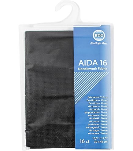 KCS 4/6 pezzi di tessuto aida in cotone per punto croce, 30 x 45 cm, 16 ct (bianco, 4 pezzi
