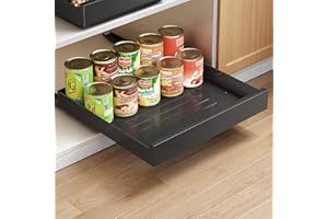 Kitstorack Estante extraíble y organizador de armario, cajones deslizantes extensibles para almacenamiento de cocina, sin necesidad de taladro ni clavos, 53 cm de ancho x 53 cm de profundidad x 8