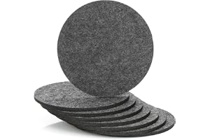 COM-FOUR® 8x filtunderlägg, bordsskydd av robust filt, bas för krukor, glas