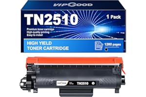 VIPGOOD TN2510 TN-2510 Cartuccia Toner con Chip Compatibile per Brother TN 2510 TN2510XL per MFC L2800DW MFC L2827DW MFCL2835DW HL-L2400DWE HL-L2445DW DCP-L2665DW MFC-L2860DWE (1 Nero)