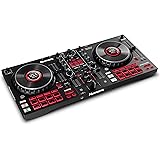 Numark Mixtrack Platinum FX - Console DJ per Serato DJ con 4 decks, mixer DJ, scheda audio integrata, jog wheel con display e