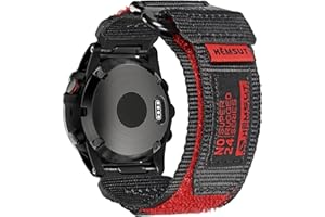 TORBOLLO Nylonowy pasek do zegarka Garmin, sportowy pasek do zegarka Fenix/ Forerunner/ Approach/ MARQ/ Quatix/ D2, wytrzymały pasek zastępczy dla mężczyzn